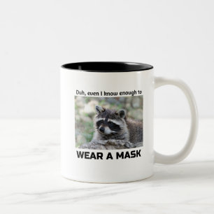 Racoon Covid Metaphor Pour the Java Two-Tone Coff Two-Tone Coffee Mug