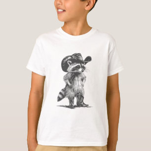 Racoon Cowboy Funny Racoon Graphic Meme Men Women T-Shirt