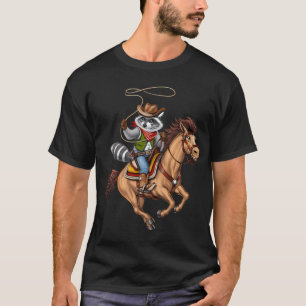 Racoon Cowboy Rodeo T-Shirt