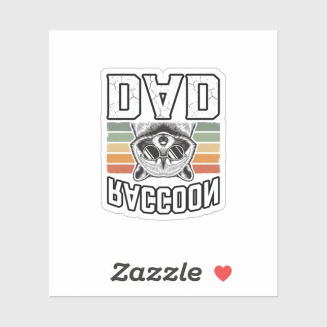 Racoon Dad Vintage Engraving Retro Vector Design_ (Sheet)