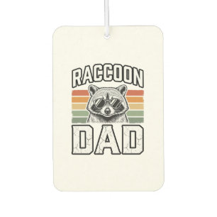 Racoon Dad Vintage Engraving Retro Vector Design_ Car Air Freshener