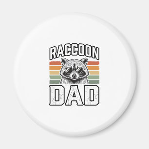 Racoon Dad Vintage Engraving Retro Vector Design_ Magnet