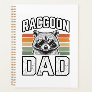 Racoon Dad Vintage Engraving Retro Vector Design_ Planner