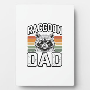 Racoon Dad Vintage Engraving Retro Vector Design_ Plaque