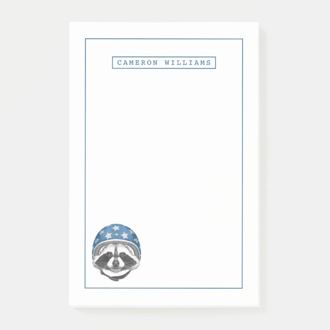 Racoon Daredevil | Add Your Name Post-it Notes (Front)