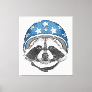 Racoon Daredevil Canvas Print