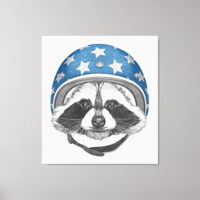 Racoon Daredevil Canvas Print (Front)