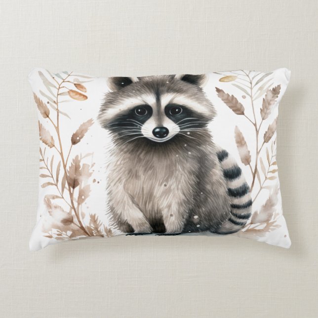 Racoon  decorative cushion (Front)
