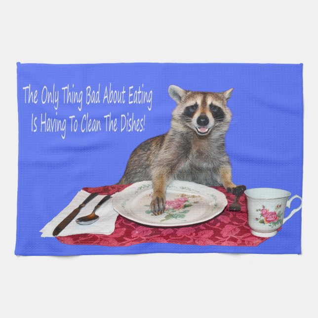 Racoon Dish Towel (Horizontal)
