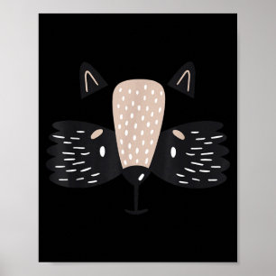 Racoon Face Cute Baby Animal Halloween Costume Poster