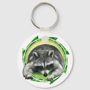 Racoon Face Key Ring