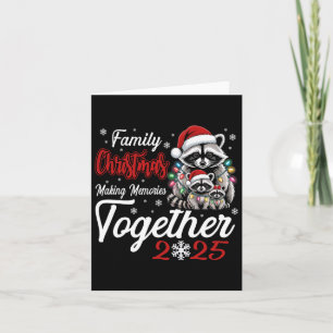 Racoon Family Christmas Making Memories Together Card