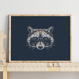 Racoon | Forest Animal Racoon Wall Print