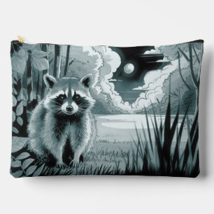 Racoon Forest Clearing Accessory Pouch Travel Bag