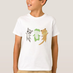 Racoon Frog Leopard Animal Lovers Animals T-Shirt