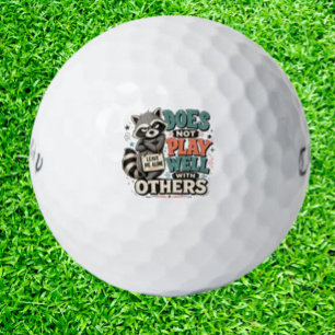  Racoon Funny  Introvert Humour Golf Balls