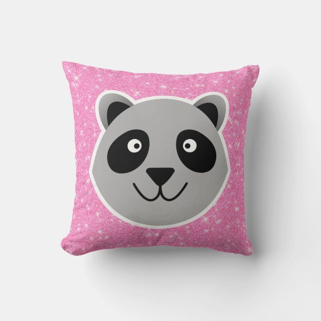 Racoon Glitter Cushion (Front)