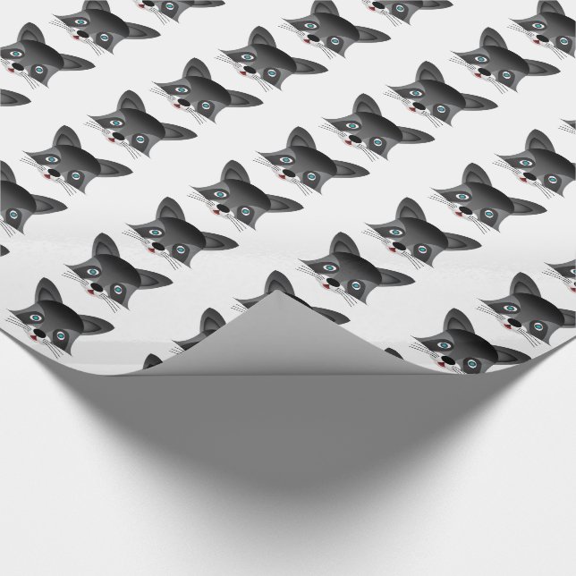 Racoon - Glossy Wrapping Paper, 30" x 15' Paper (Corner)