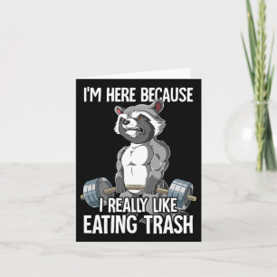 Racoon Gym Weight Training Bodybuilder  Card