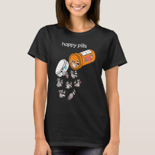 Racoon Happy Pills Vintage Opossum T-Shirt