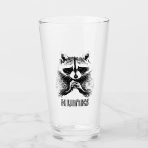 Racoon Hijinks Glass