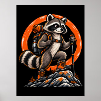 Racoon Hiker – Wild Trails Poster