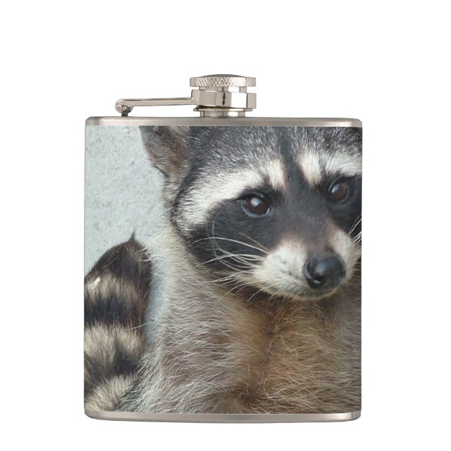 Racoon Hip Flask (Front)