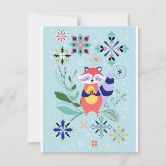 Racoon Holiday Fun Design Card