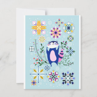 Racoon Holiday Fun Design Card