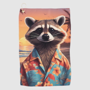 Racoon Holiday Golf Towel