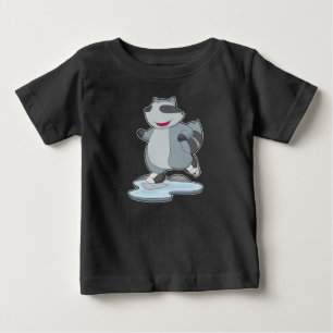 Racoon Ice skating Ice skates Baby T-Shirt