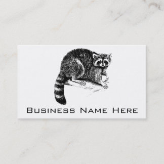 Racoon Illustration Business Card