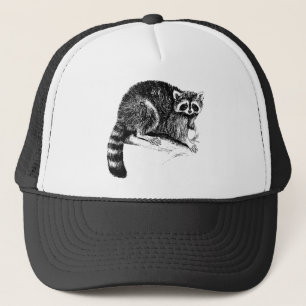 Racoon Illustration Trucker Hat