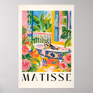 Racoon In Bathtub Art Print, Pink Maximalist Art, Poster