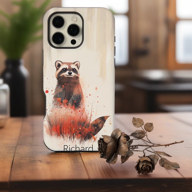 Racoon In The Woods iPhone Case (Creator Uploaded)
