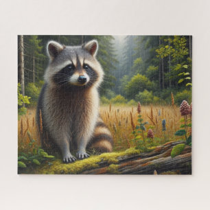 Racoon in the Woods Nature  Jigsaw Puzzle
