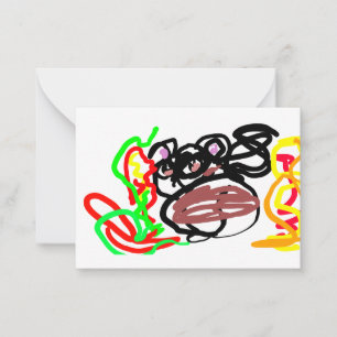 Racoon ink Autumn Card