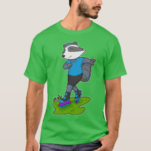 Racoon Inline skating Roller skates T-Shirt