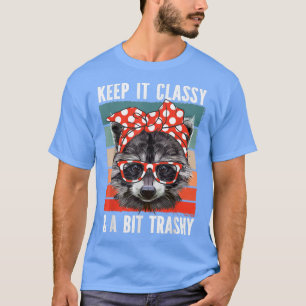 Racoon Keep It Classy Trashy Racoon Glasses Band T-Shirt