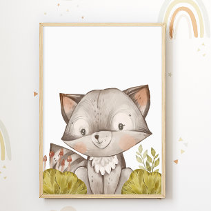 Racoon Kids Room Print Cute Animal Poster
