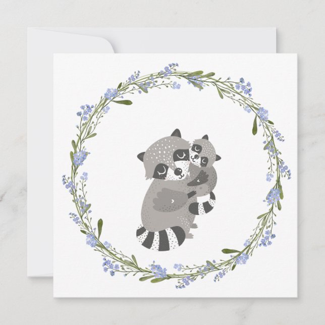 Racoon Love Card (Front)