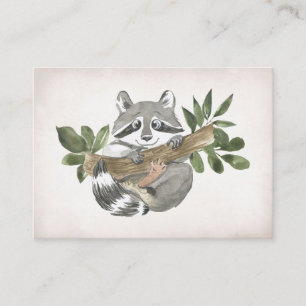 Racoon Lover Baby Racoon Nursery Art Business Card