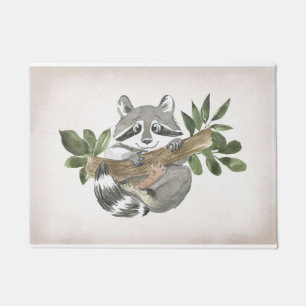 Racoon Lover Baby Racoon Nursery Art Doormat