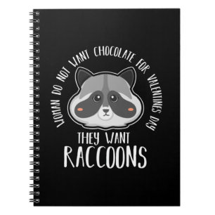 Racoon Lover Racoon For Valentines Day Notebook