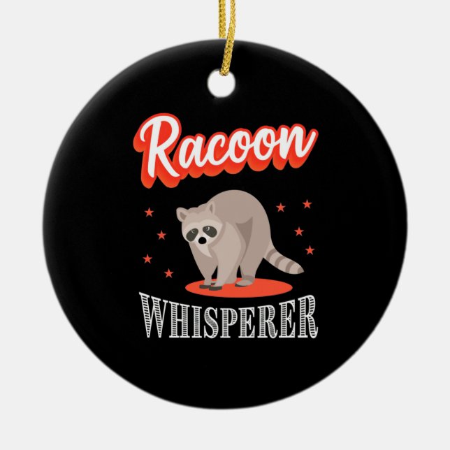 Racoon Lover Racoon Whisperer Ceramic Tree Decoration (Front)