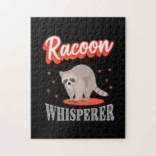 Racoon Lover Racoon Whisperer Jigsaw Puzzle