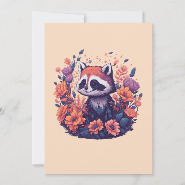 Racoon Lovers Artwork Invitation (Front)