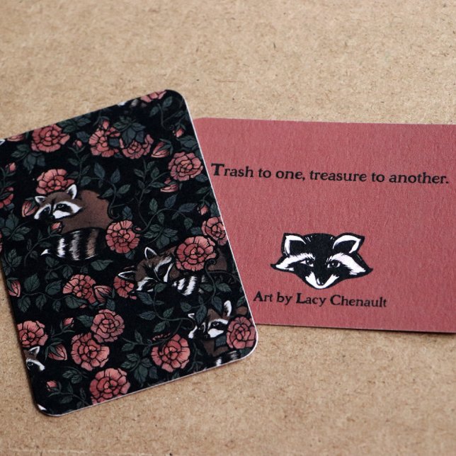 Racoon lovers cute raccoons art one persons trash card (Creator Uploaded)