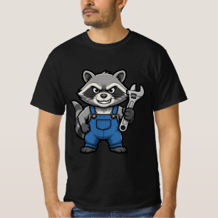 Racoon Mechanic - Trash Panda Garage Wrench Tee