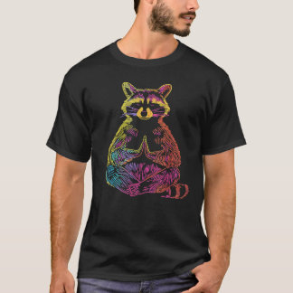 Racoon Meditating Animal Meditation Zen Funny T-Shirt